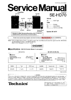 Technics - SEHD-70 - Service manual